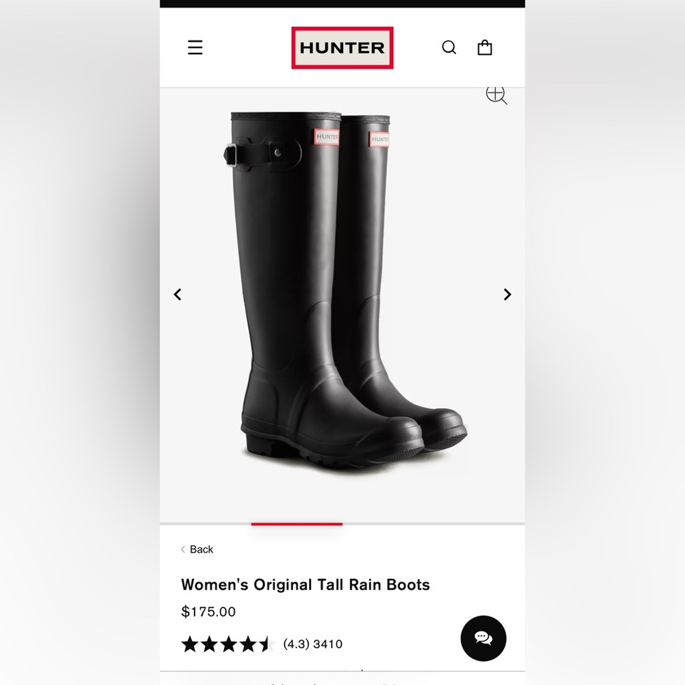 NWOT Hunter Tall Rain Boots